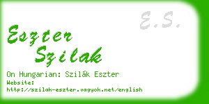 eszter szilak business card