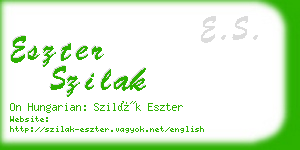 eszter szilak business card